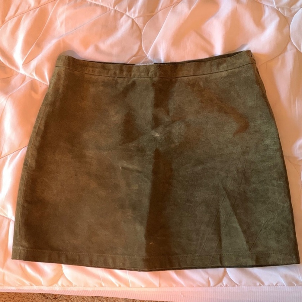 Calvin Klein real leather mini skirt